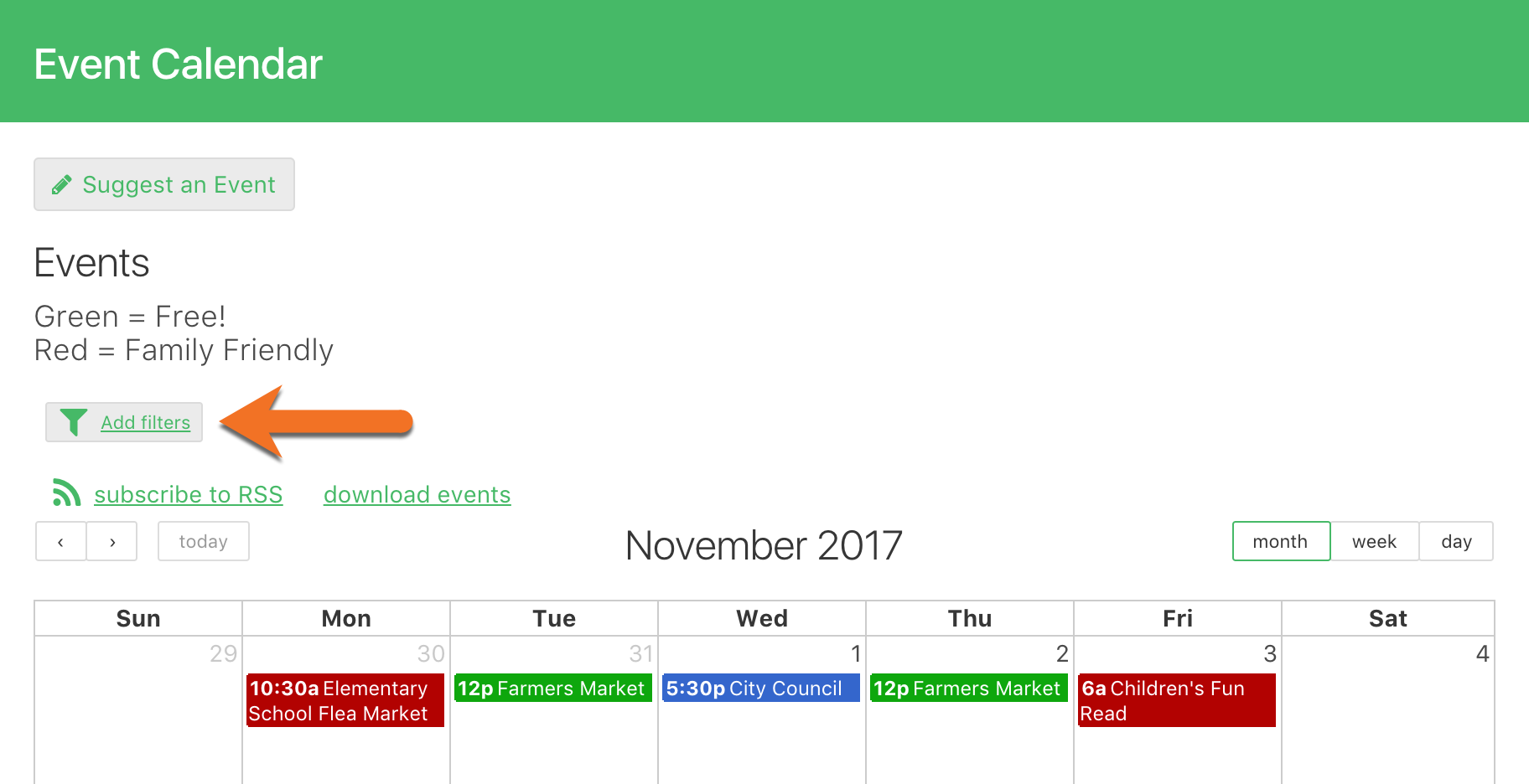calendars knack event calendars